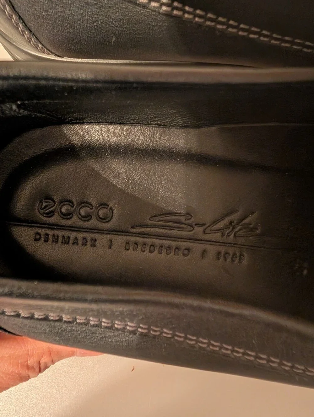 Ecco S Lite Black Leather Moccasin Loafer Sz 9-9.5, EU 43 NWOT